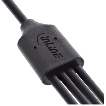 Kabel do ładowania InLine USB 4w1 Y, 1x wtyk USB-A na 4x wtyk USB-C, czarny 1m