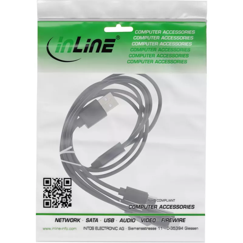 Kabel do ładowania InLine USB 4w1 Y, 1x wtyk USB-A na 4x wtyk USB-C, czarny 1m