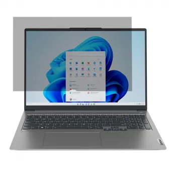 Bezramkowy filtr prywatności do laptopa Lenovo 4XJ1U03940 do wyświetlacza 40,6 cm (16 cali) 16:10, transmisja światła 85%, kąt widzenia 30°