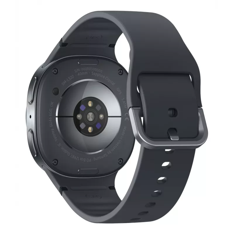 Samsung Galaxy Watch8 SM-L320NDAAXEF smartwatch / zegarek sportowy 3,3 cm (1,3 cala) AMOLED 40 mm Cyfrowy 438 x 438 pikseli Grafit Wi-Fi GPS (satelitarny)