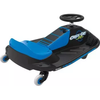 Elektryczny gokart driftowy Razor Crazy Cart Shift — niebieski, silnik 90 W, akumulator 12 V, do 13 km/h, maks. waga użytkownika 54 kg