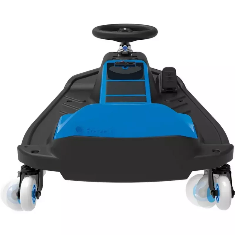 Elektryczny gokart driftowy Razor Crazy Cart Shift — niebieski, silnik 90 W, akumulator 12 V, do 13 km/h, maks. waga użytkownika 54 kg