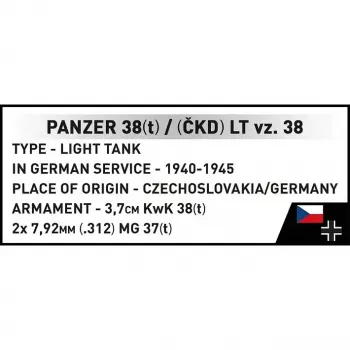 Zestaw konstrukcyjny Cobi Blocks Panzer 38 VZ.38 690 elementów – model w skali