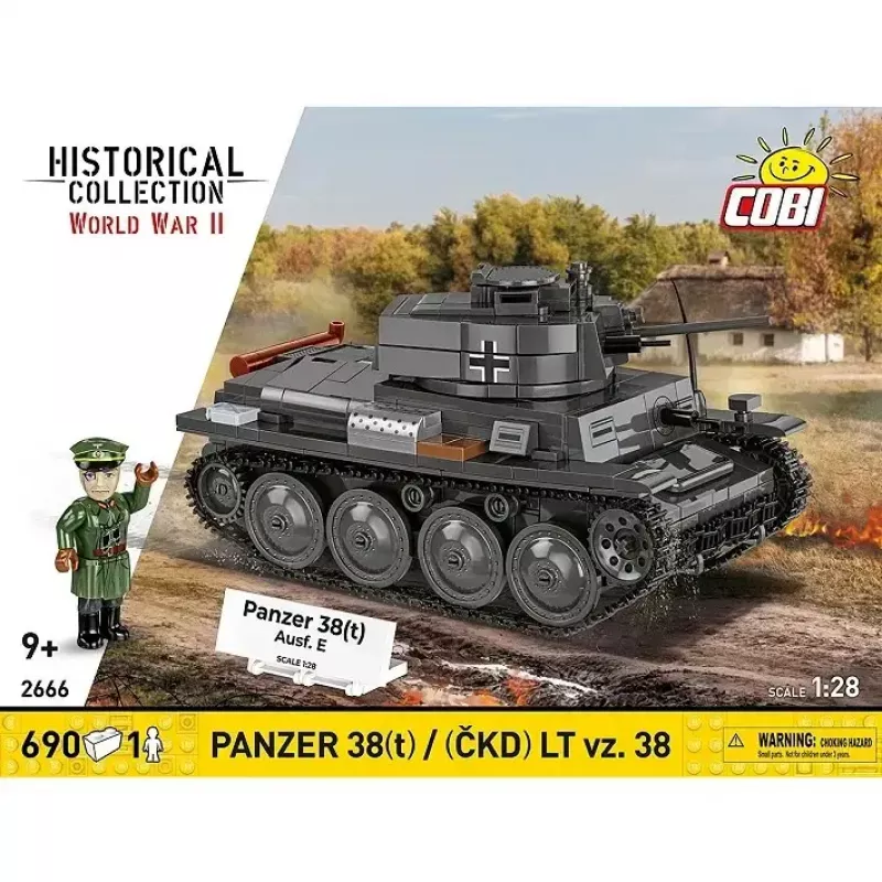 Zestaw konstrukcyjny Cobi Blocks Panzer 38 VZ.38 690 elementów – model w skali