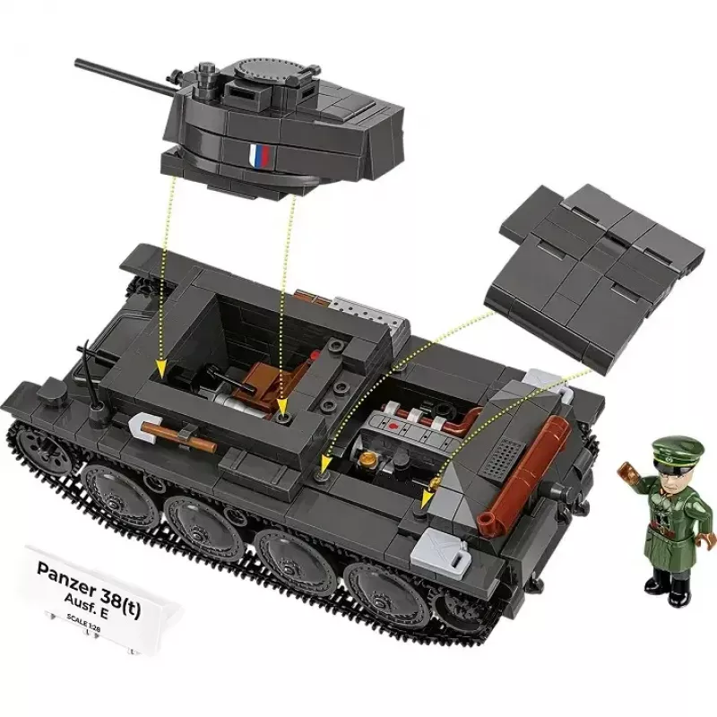 Zestaw konstrukcyjny Cobi Blocks Panzer 38 VZ.38 690 elementów – model w skali