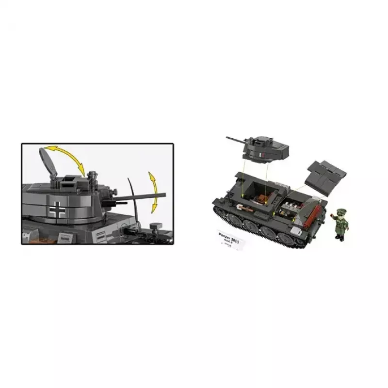 Zestaw konstrukcyjny Cobi Blocks Panzer 38 VZ.38 690 elementów – model w skali