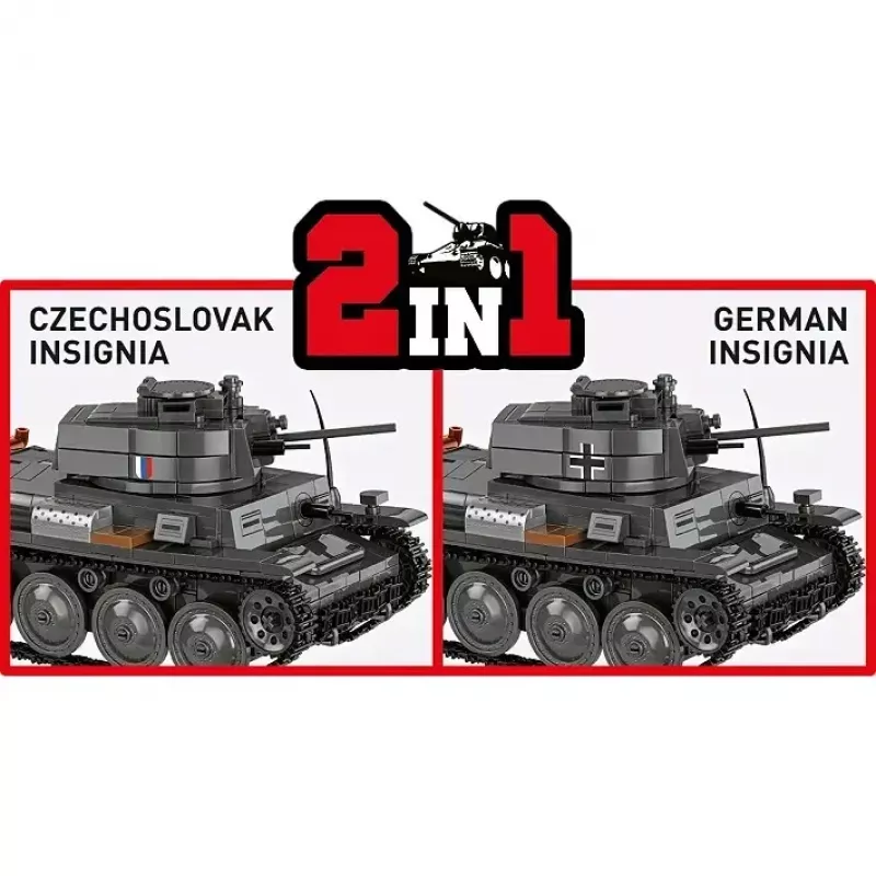 Zestaw konstrukcyjny Cobi Blocks Panzer 38 VZ.38 690 elementów – model w skali
