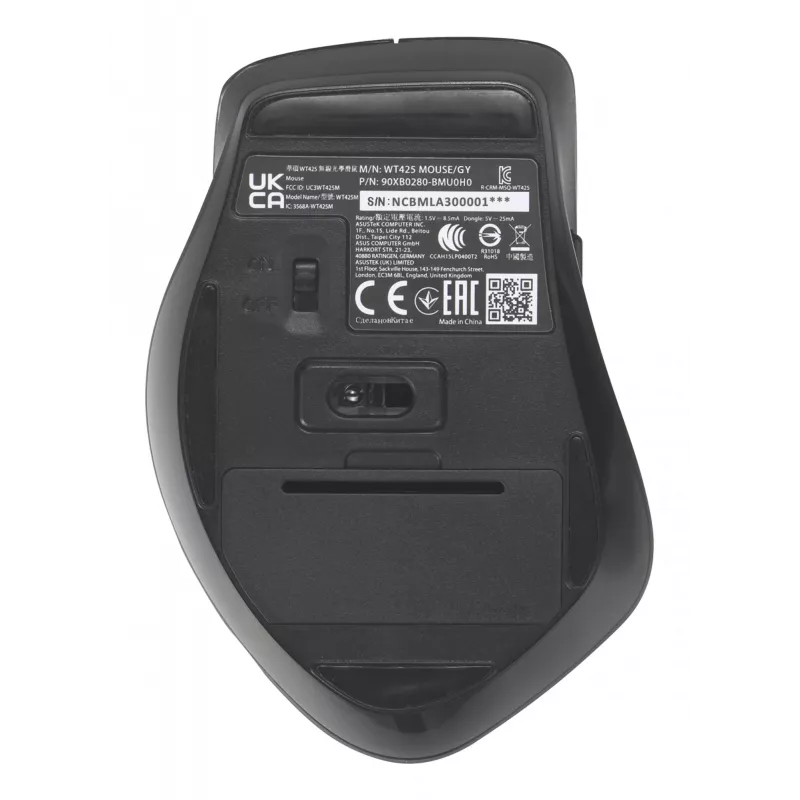 Mysz ASUS WT425 biurowa praworęczna RF bezprzewodowa optyczna 1600 DPI