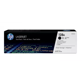 HP 128A 2-pak Czarny Oryginalny Toner LaserJet, 4000 stron, Czarny, 2 szt.