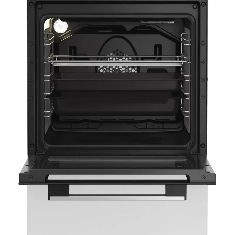 Whirlpool W5V5LCW Kuchenka wolnostojąca Elektryczna Płyta ceramiczna Czarny, Biały