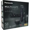 Trymer podróżny Panasonic X-Shape Travel — niebieski, bateria litowo-jonowa, wbudowana, wielofunkcyjne nasadki (broda, ciało, włosy, golarka foliowa, szczoteczka do zębów), 1–30 mm, 196×49×43 mm