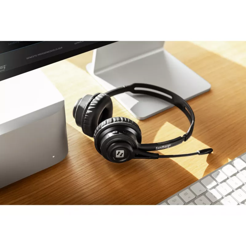Sandberg bezprzewodowego zestawu słuchawkowego ANC+ENC, Wireless, Music/Everyday, 20 - 20000 Hz, 230 g, Zestaw słuchawkowy, Czarny
