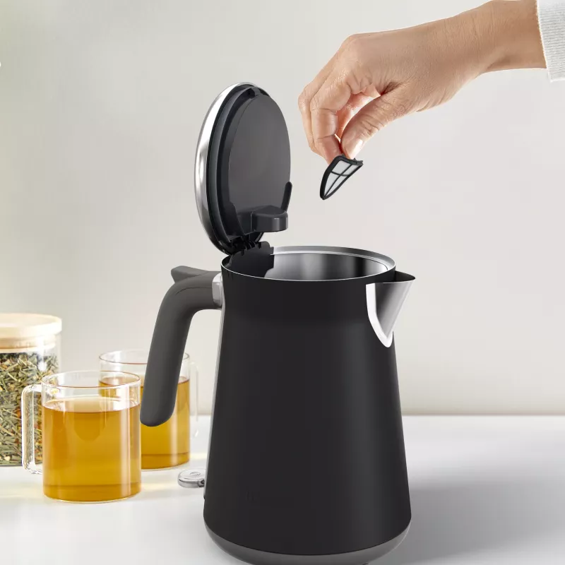 Czajnik elektryczny Tefal KI6668E0 — 1,7 l, 2400 W, obudowa ze stali nierdzewnej, czarny