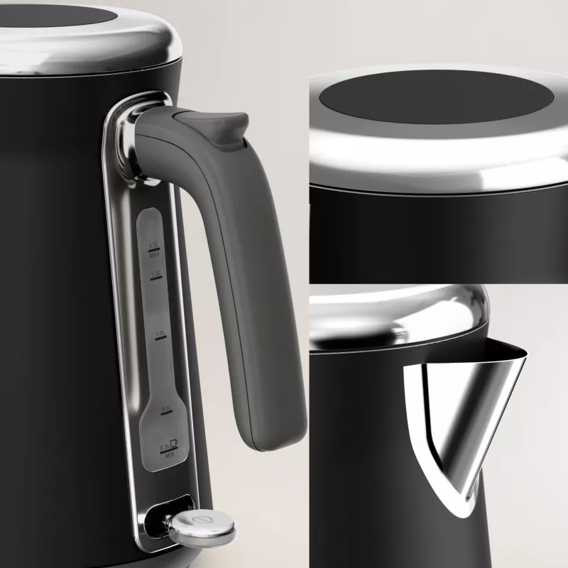 Czajnik elektryczny Tefal KI6668E0 — 1,7 l, 2400 W, obudowa ze stali nierdzewnej, czarny