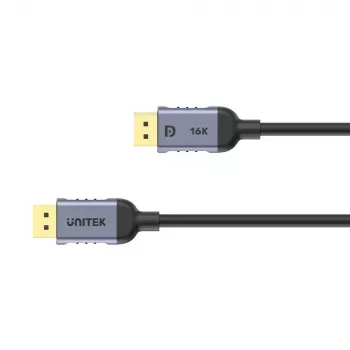 Kabel DisplayPort Unitek C1626GY01-3M 3 m, DisplayPort 2.1 męsko-męski, 80 Gbit/s, HDR, HDCP 2.2, pozłacane styki