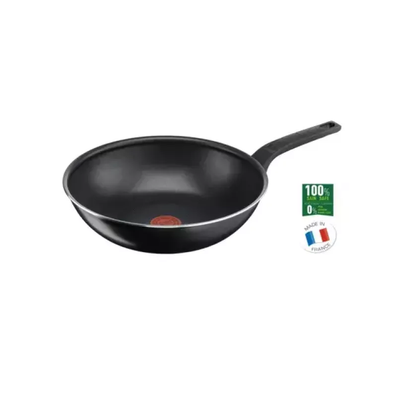 Wok/patelnia do stir-fry Tefal Simply Clean B5671953, 28 cm, aluminium, nieprzywierająca powłoka tytanowa, Thermo-Spot