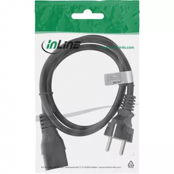 InLine kabel zasilający 16A CEE 7/7 prosty / IEC320/C19 5m
