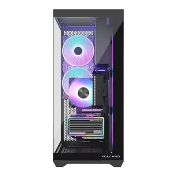 Pełnowymiarowa obudowa PC MODECOM Volcano SPACE XL ARGB — Full Tower, obsługa E-ATX, szkło hartowane, ARGB, GPU do 440 mm