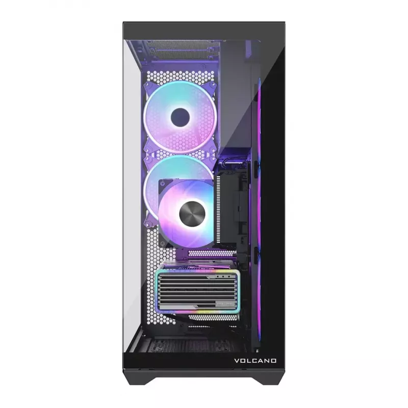 Pełnowymiarowa obudowa PC MODECOM Volcano SPACE XL ARGB — Full Tower, obsługa E-ATX, szkło hartowane, ARGB, GPU do 440 mm