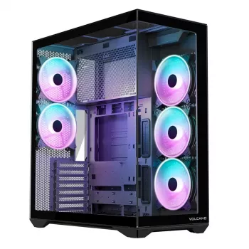 Pełnowymiarowa obudowa PC MODECOM Volcano SPACE XL ARGB — Full Tower, obsługa E-ATX, szkło hartowane, ARGB, GPU do 440 mm