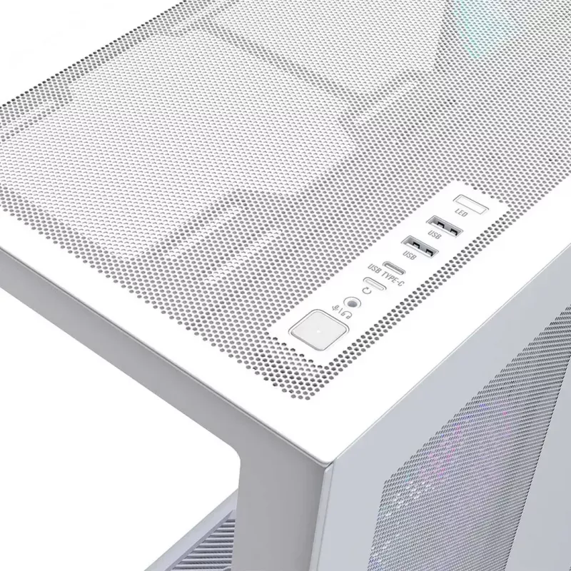Obudowa PC full-tower MODECOM Volcano SPACE XL ARGB FULL TOWER 5F biały — ATX, szkło hartowane, ARGB, USB-C