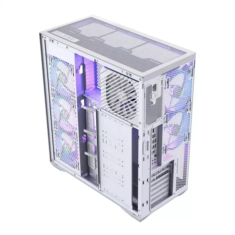 Obudowa PC full-tower MODECOM Volcano SPACE XL ARGB FULL TOWER 5F biały — ATX, szkło hartowane, ARGB, USB-C