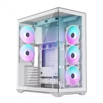 Obudowa PC full-tower MODECOM Volcano SPACE XL ARGB FULL TOWER 5F biały — ATX, szkło hartowane, ARGB, USB-C