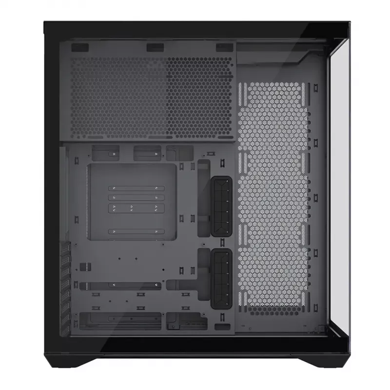 Obudowa Full-Tower PC MODECOM Volcano SPACE XL NF — Czarna, szkło hartowane, ARGB, obsługa micro-ATX, GPU do 44 cm, 3×3,5 cala/4×2,5 cala wnęki, USB-A 2×, USB-C 1×