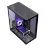 Obudowa Full-Tower PC MODECOM Volcano SPACE XL NF — Czarna, szkło hartowane, ARGB, obsługa micro-ATX, GPU do 44 cm, 3×3,5 cala/4×2,5 cala wnęki, USB-A 2×, USB-C 1×
