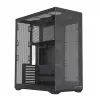 Obudowa Full-Tower PC MODECOM Volcano SPACE XL NF — Czarna, szkło hartowane, ARGB, obsługa micro-ATX, GPU do 44 cm, 3×3,5 cala/4×2,5 cala wnęki, USB-A 2×, USB-C 1×