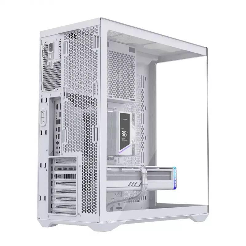 Obudowa PC Full Tower MODECOM Volcano SPACE XL FULL TOWER NF biała — ARGB, szkło hartowane, 8 slotów rozszerzeń, GPU do 440 mm
