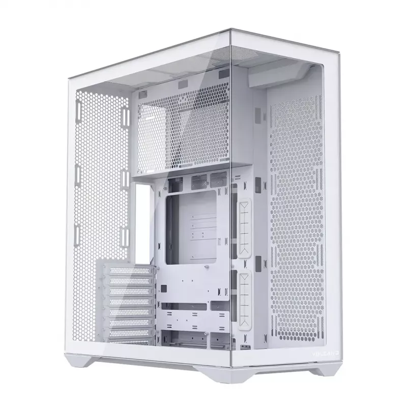 Obudowa PC Full Tower MODECOM Volcano SPACE XL FULL TOWER NF biała — ARGB, szkło hartowane, 8 slotów rozszerzeń, GPU do 440 mm