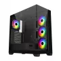 FSP M340-BA Obudowa Midi Tower mITX, mATX, ATX Czarna ARGB, Midi Tower, PC, Czarna, ATX, micro ATX, Mini-ITX, Szkło, SPCC, 17 cm