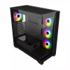 FSP M340-BA Obudowa Midi Tower mITX, mATX, ATX Czarna ARGB, Midi Tower, PC, Czarna, ATX, micro ATX, Mini-ITX, Szkło, SPCC, 17 cm