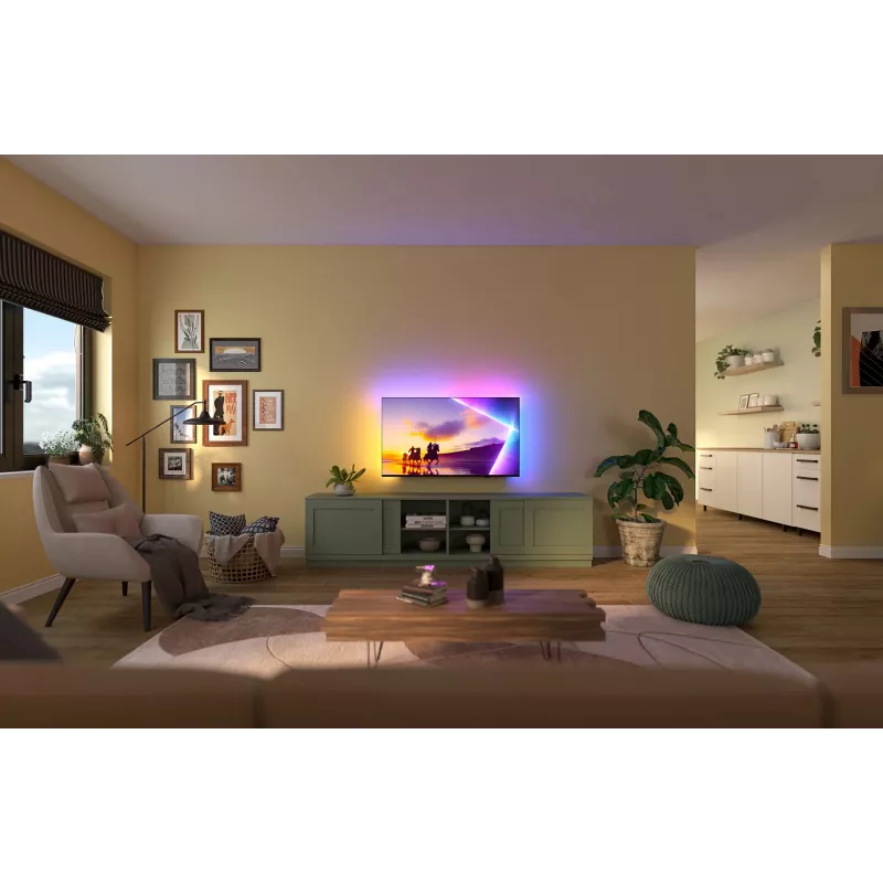 Telewizor Philips 43PUS8450/12 43 cale QLED 4K Ultra HD, 3840×2160, Titan OS, Wi‑Fi, Ethernet, Czarny