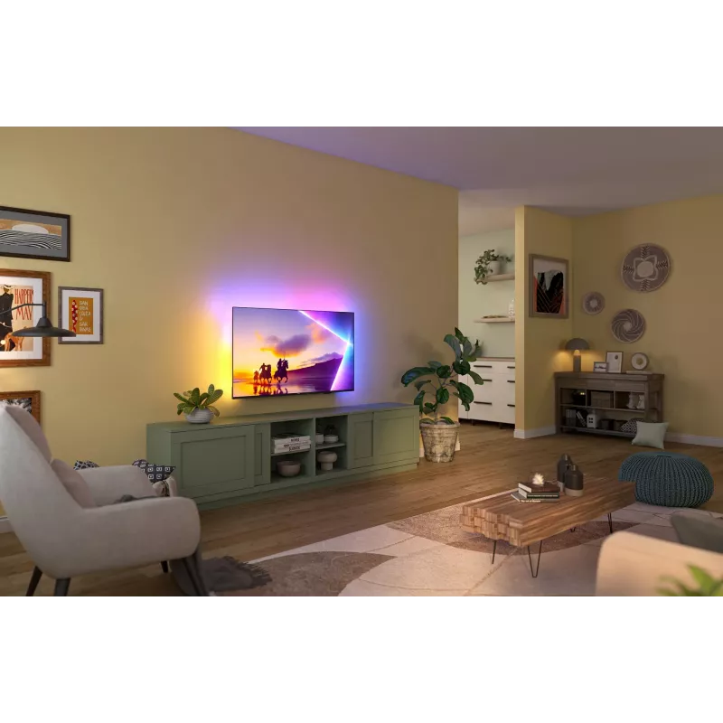 Telewizor Philips 43PUS8450/12 43 cale QLED 4K Ultra HD, 3840×2160, Titan OS, Wi‑Fi, Ethernet, Czarny