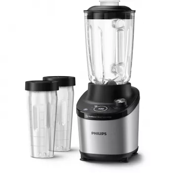 Blender stołowy Philips serii 7000 HR3760/10 Czarny Stal nierdzewna