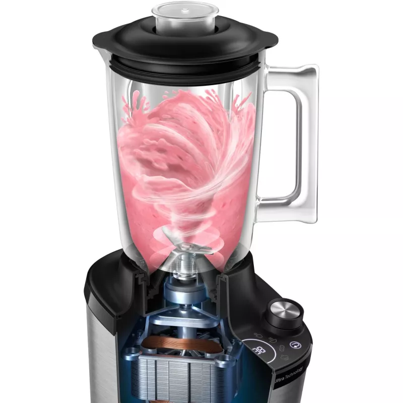 Blender stołowy Philips serii 7000 HR3760/10 Czarny Stal nierdzewna