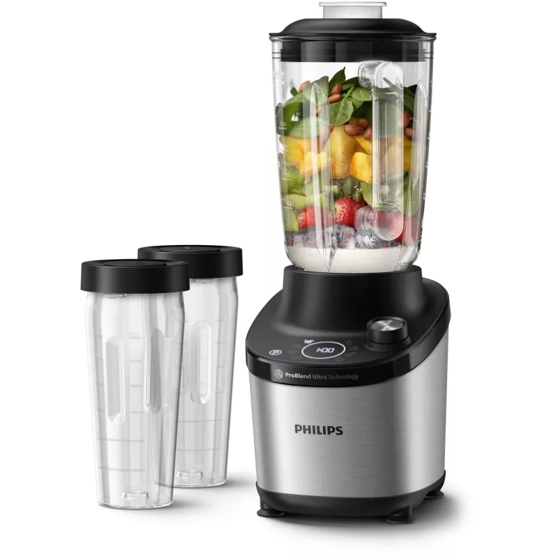 Blender stołowy Philips serii 7000 HR3760/10 Czarny Stal nierdzewna