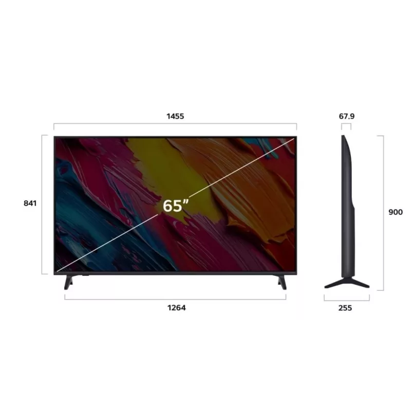 Telewizor LG QNED AI 65QNED70A6A 165,1 cm (65 cali) 4K Ultra HD Smart TV Wi-Fi Czarny