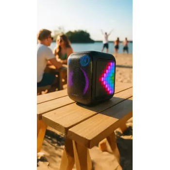 System głośnikowy wewnętrzny/zewnętrzny BLAUPUNKT PB6LED — 40 W RMS, Bluetooth, FM, MicroSD, wyświetlacz LED, bateria 4500 mAh
