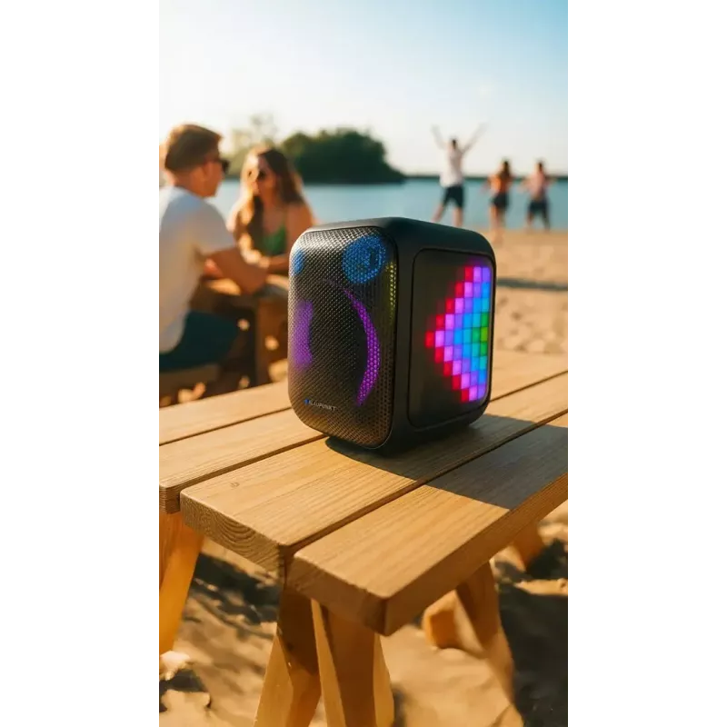 System głośnikowy wewnętrzny/zewnętrzny BLAUPUNKT PB6LED — 40 W RMS, Bluetooth, FM, MicroSD, wyświetlacz LED, bateria 4500 mAh