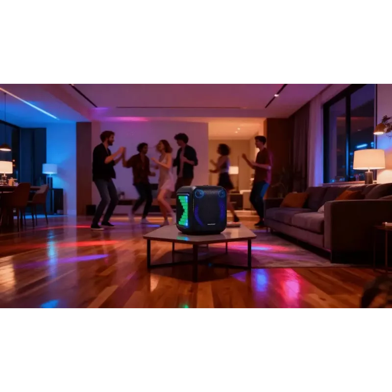 System głośnikowy wewnętrzny/zewnętrzny BLAUPUNKT PB6LED — 40 W RMS, Bluetooth, FM, MicroSD, wyświetlacz LED, bateria 4500 mAh