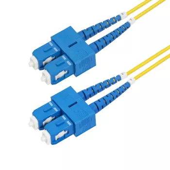 StarTech.com 30m (98.4ft) SC na SC (UPC) OS2 jednomodowy duplex kabel światłowodowy, 9/125µm, 40G/100G Zipcord, niewrażliwy na zginanie, niskie tłumienie wtrąceniowe - LSZH zworka światłowodowa