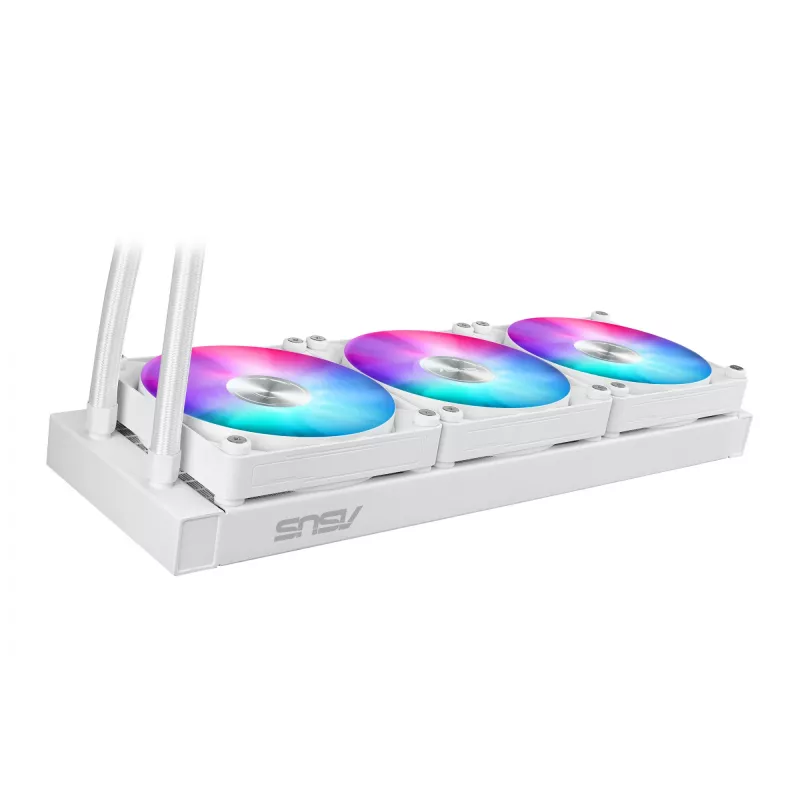 Chłodzenie cieczą typu all-in-one ASUS MAX Gaming LC 360 ARGB LCD biały Edition, wentylatory 120 mm, obsługa AM4/AM5/LGA1700
