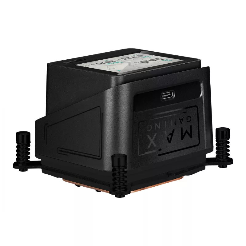 Chłodzenie cieczą typu all-in-one ASUS MAX GAMING LC 360 ARGB LCD — chłodnica 360 mm, wentylatory 120 mm, obsługa AM4/AM5/LGA1700, czarny