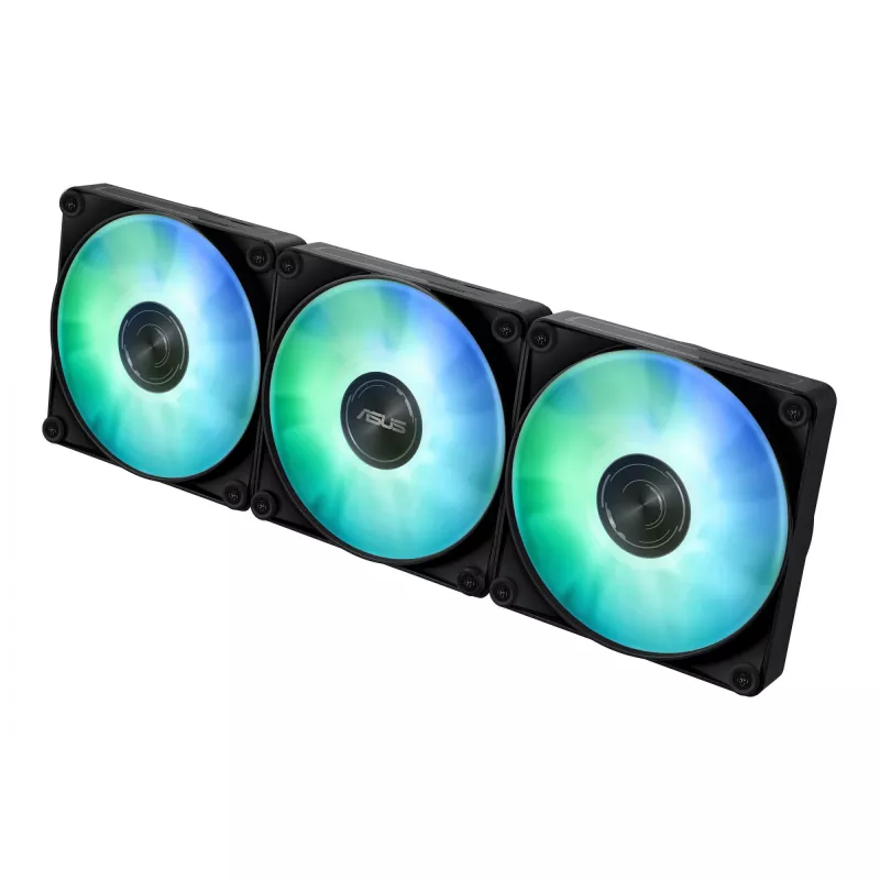 Chłodzenie cieczą typu all-in-one ASUS MAX GAMING LC 360 ARGB LCD — chłodnica 360 mm, wentylatory 120 mm, obsługa AM4/AM5/LGA1700, czarny