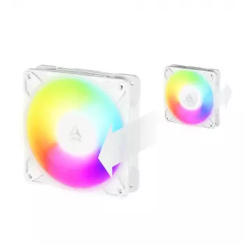 120 mm wentylator Arctic Freezer P12 Pro Reverse A-RGB PWM (Biały) — 124 m³/h, FDB, rozgałęźnik kablowy