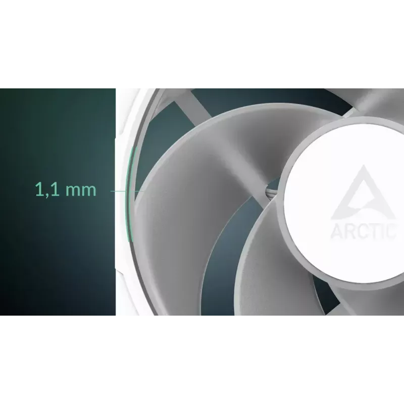 120 mm wentylator Arctic Freezer P12 Pro Reverse A-RGB PWM (Biały) — 124 m³/h, FDB, rozgałęźnik kablowy