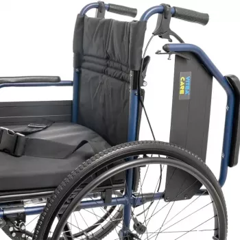 Wózek inwalidzki MDH NAVY1 lekki aluminiowy, siedzisko 43×42 cm, maks. obciążenie 120 kg, składany, 14,4 kg
